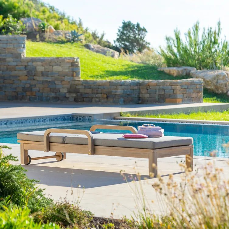 Lettino per piscina o giardino in legno | Rohome - Rohome