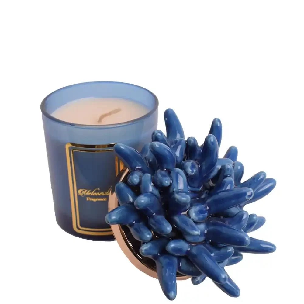 Melaverde - candela anemone 200 gr blu | rohome - Rohome