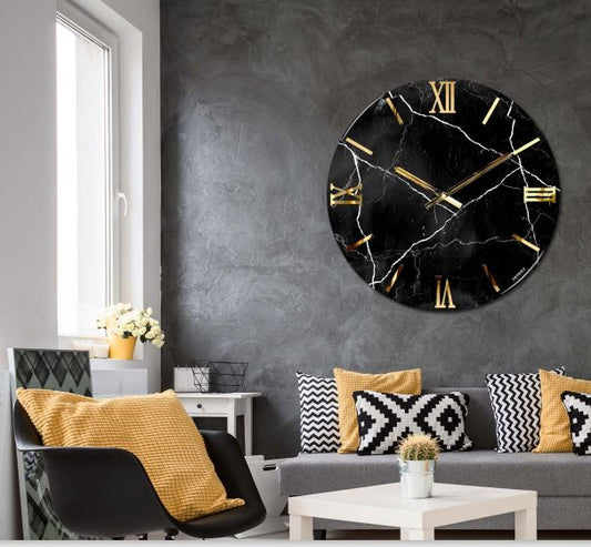 Orologio luxury black d.80cm | rohome - Rohome