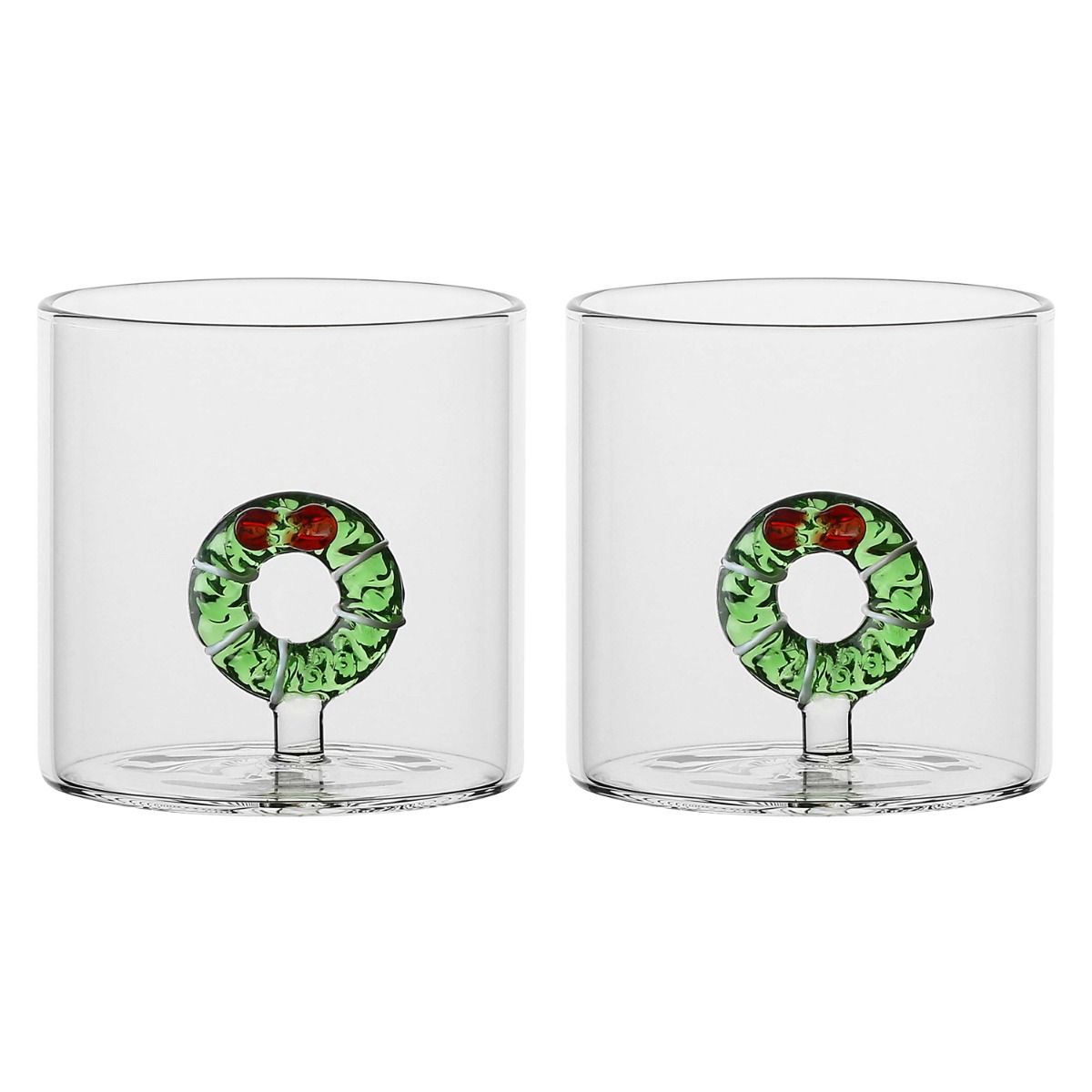 Set 2 bicchieri Thun con ghirlanda Sorprese di Natale | Rohome