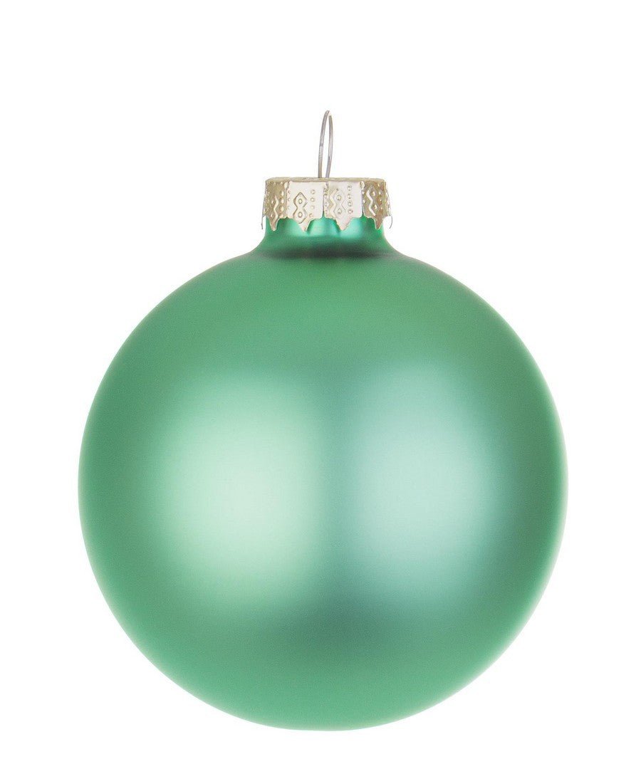 Palla di Natale in vetro verde caraibi opaco D. 8cm | Rohome - Rohome