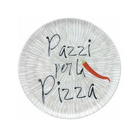 Piatto pizza con scritta pazzi per la pizza | rohome