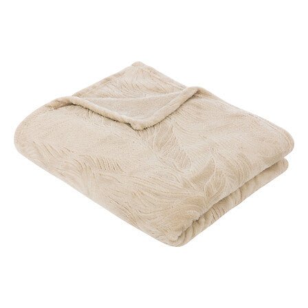 Plaid in flanella 150x125cm Beige | Rohome - Rohome