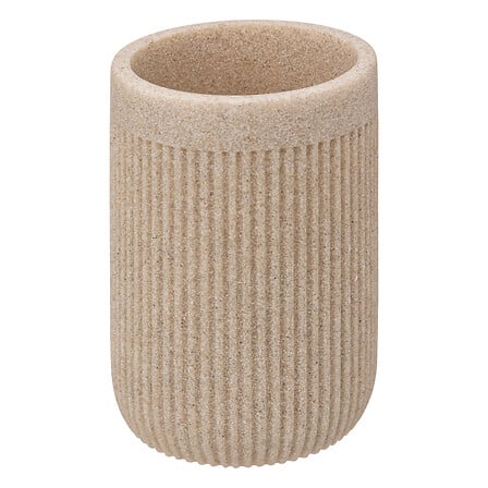 Porta spazzolini rigato colore beige | Rohome - Rohome