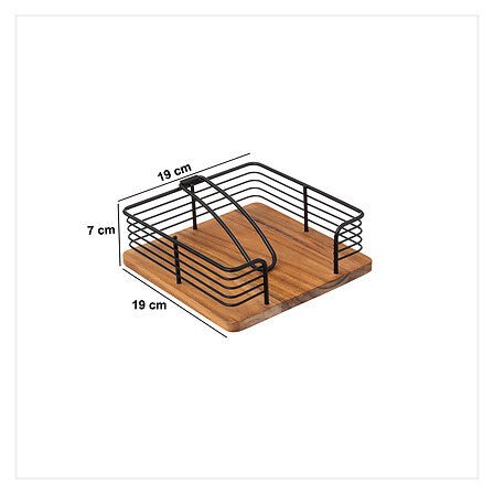 Portatovaglioli in legno e metallo con fermo | rohome - Rohome