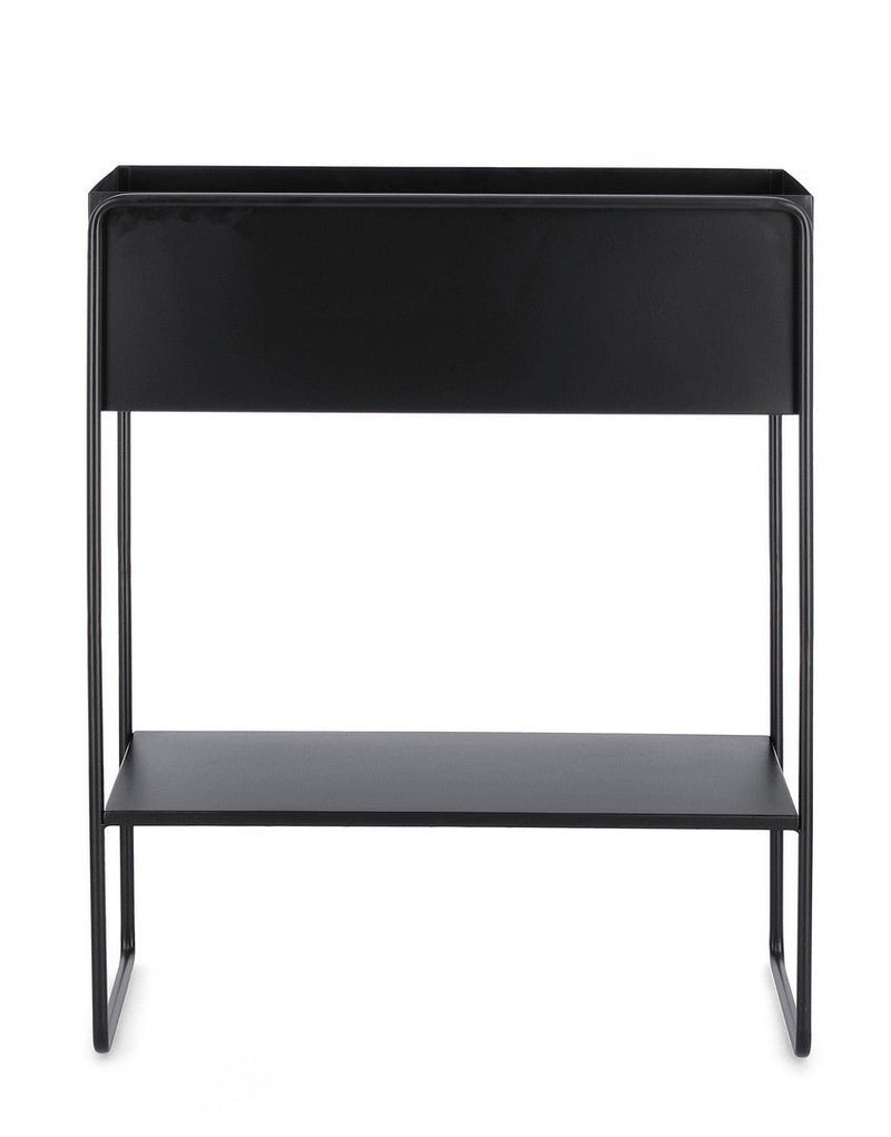 Portavaso rettangolare in metallo nero | Rohome - Rohome