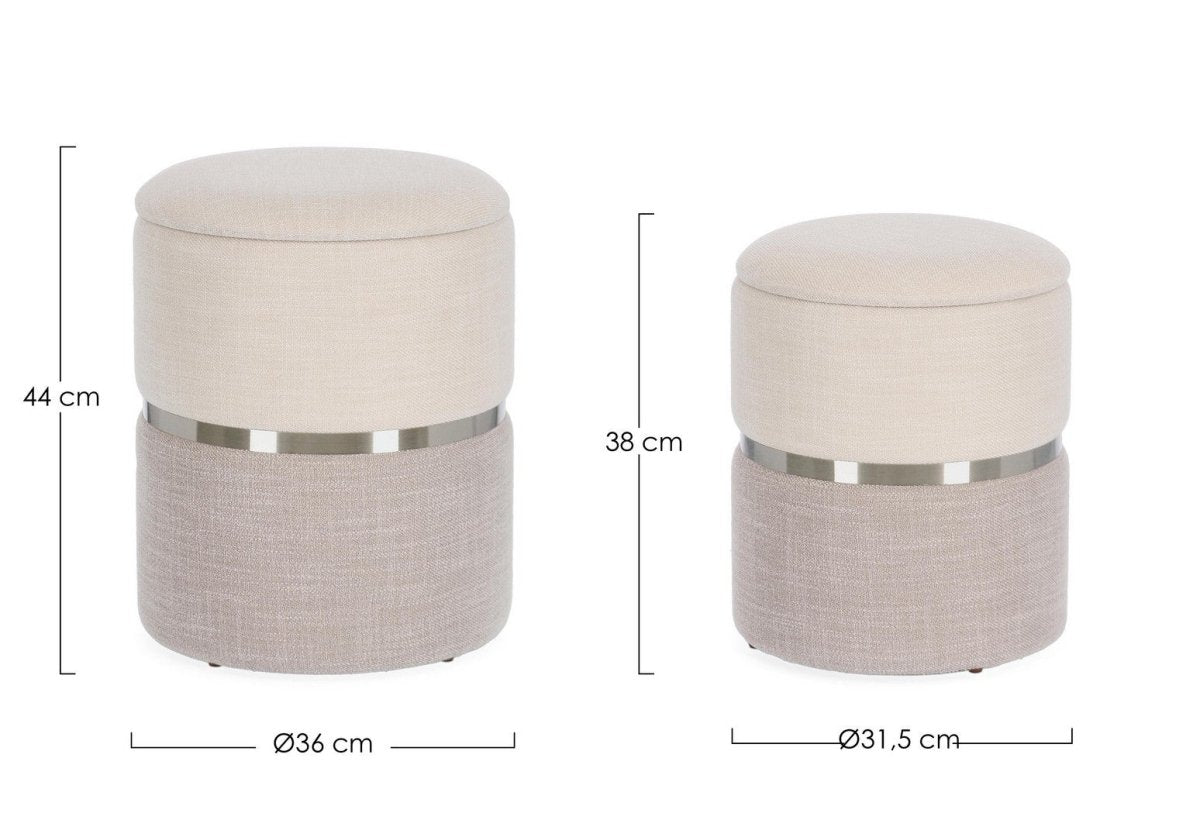 Pouf contenitore dinka bicolor | Rohome - Rohome