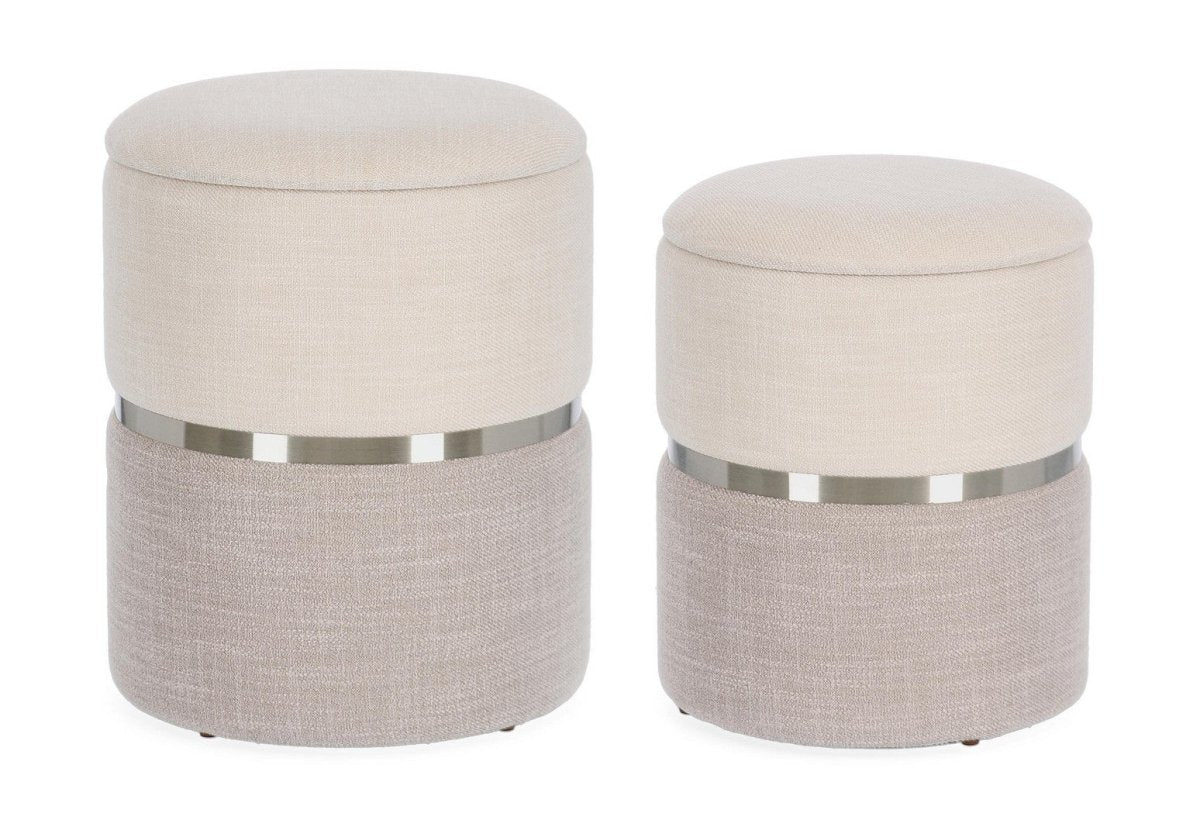 Pouf contenitore dinka bicolor | Rohome - Rohome