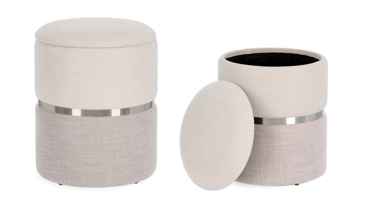 Pouf contenitore dinka bicolor | Rohome - Rohome