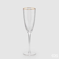 Set 6 Calici Flute EDG Goldrim 260ml | Rohome - Rohome