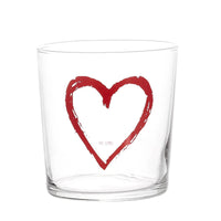 Simple Day - Set 6 Bicchieri cuore rosso graffite | Rohome - Rohome