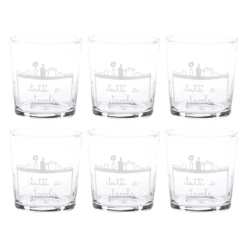 Simple Day - Set 6 Bicchieri tutti a tavola | Rohome - Rohome