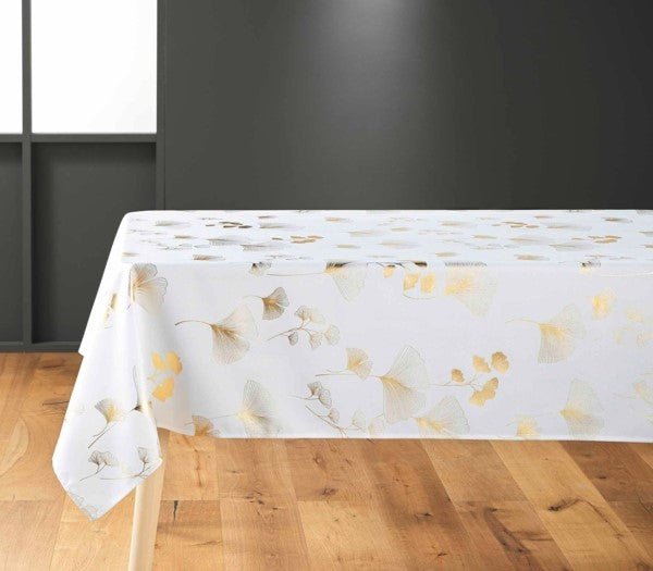 Tovaglia rettangolare con foglie oro 240cm | Rohome - Rohome