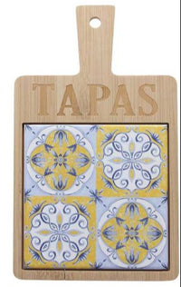 Tagliere aperitivo maiolica giallo blu | Rohome