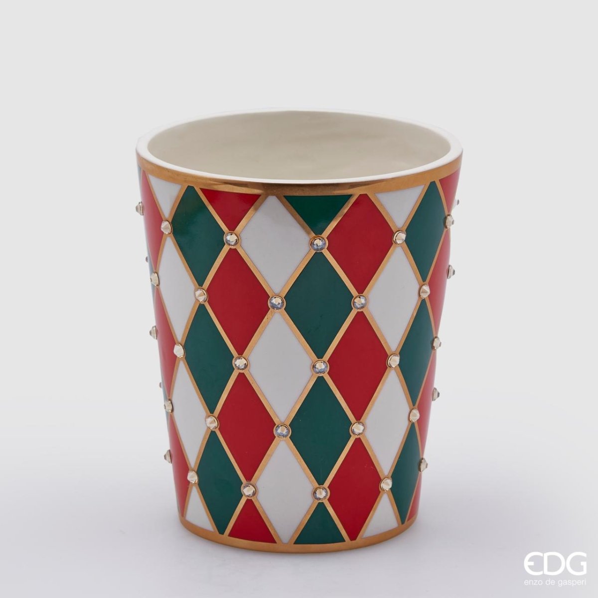 Vaso rombi Natalizio Edg con perline | Rohome - Rohome