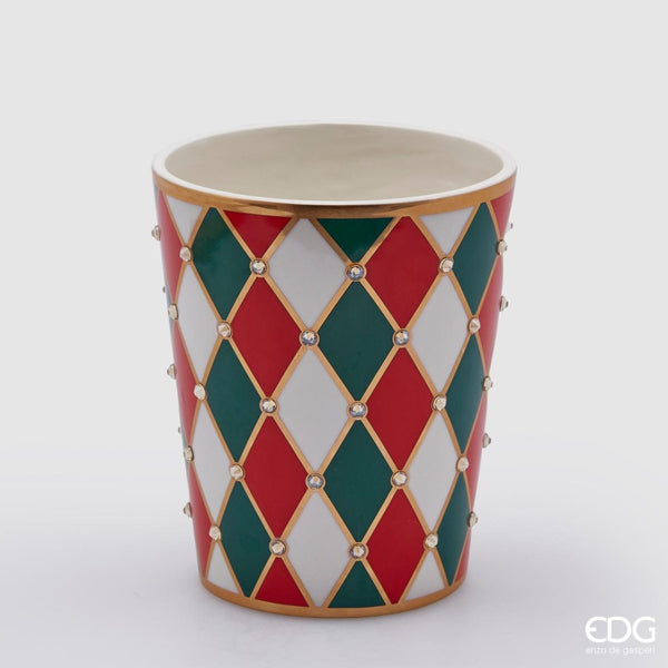 Vaso rombi Natalizio Edg con perline | Rohome - Rohome