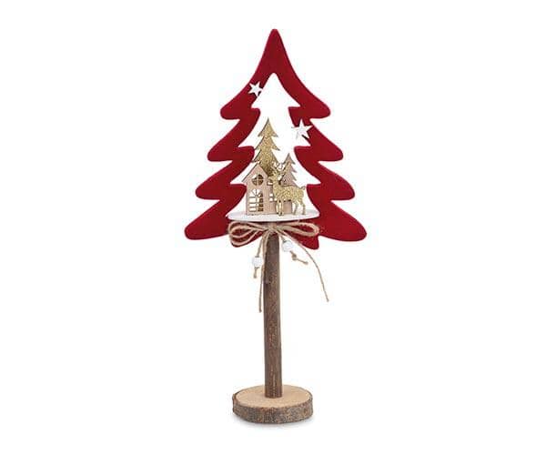 Albero natale rosso in velluto | rohome - Rohome