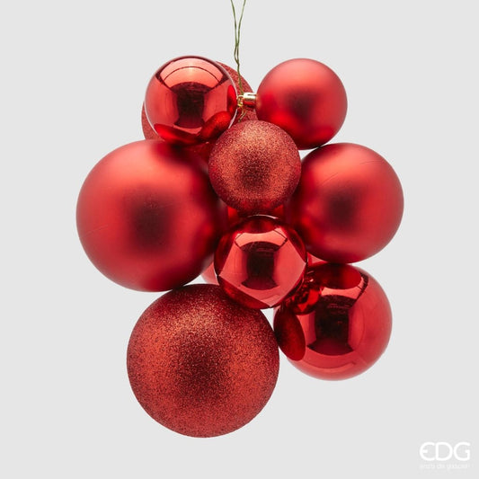 Edg - palla di natale grappolo grande rosso | rohome - Rohome