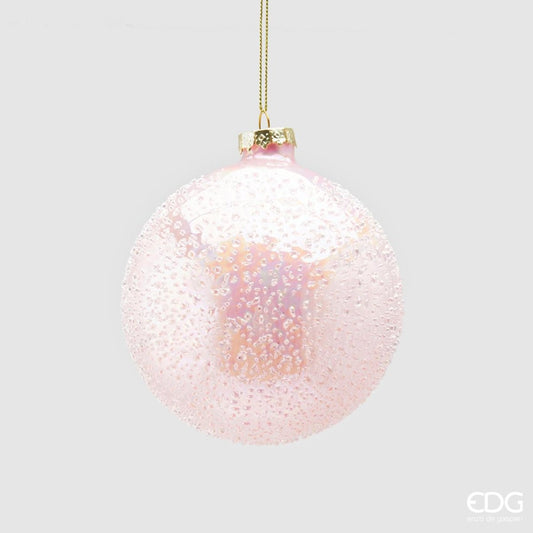 Edg - palla di natale in vetro microbolle rosa | rohome - Rohome