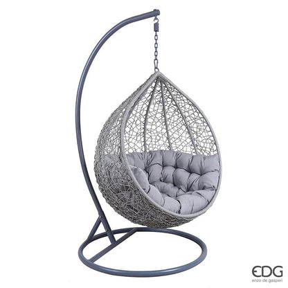 Edg - poltrona sospesa a goccia light grey | rohome - Rohome