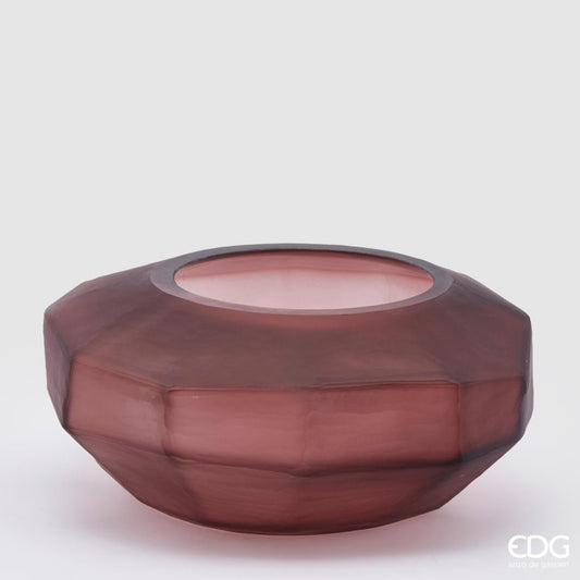 Edg - vaso poliedro basso rosa antico | rohome - Rohome