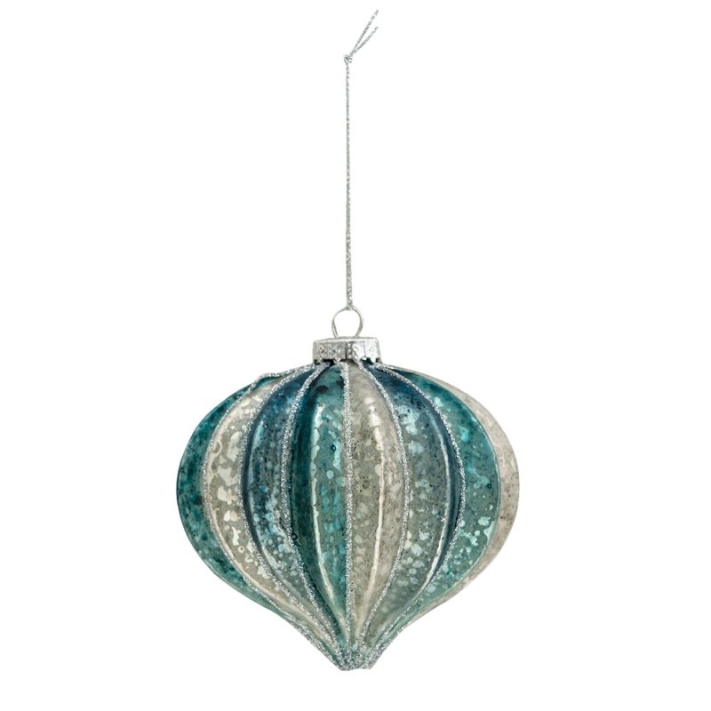 Palla di natale blu argento | rohome - Rohome