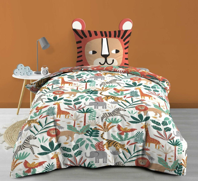 Parure letto singolo 2 pz 42 fili jungle | rohome - Rohome