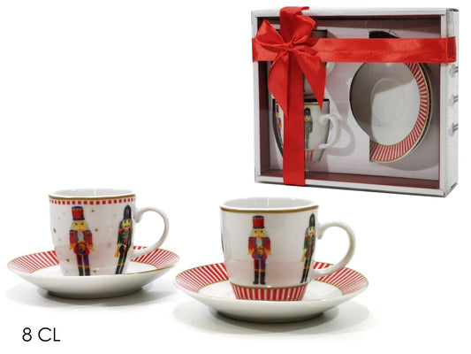 Set 2 tazzine caffe' natalizie soldatino | rohome - Rohome