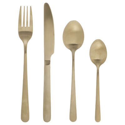 Set 24 posate acciaio inox oro opaco | rohome - Rohome