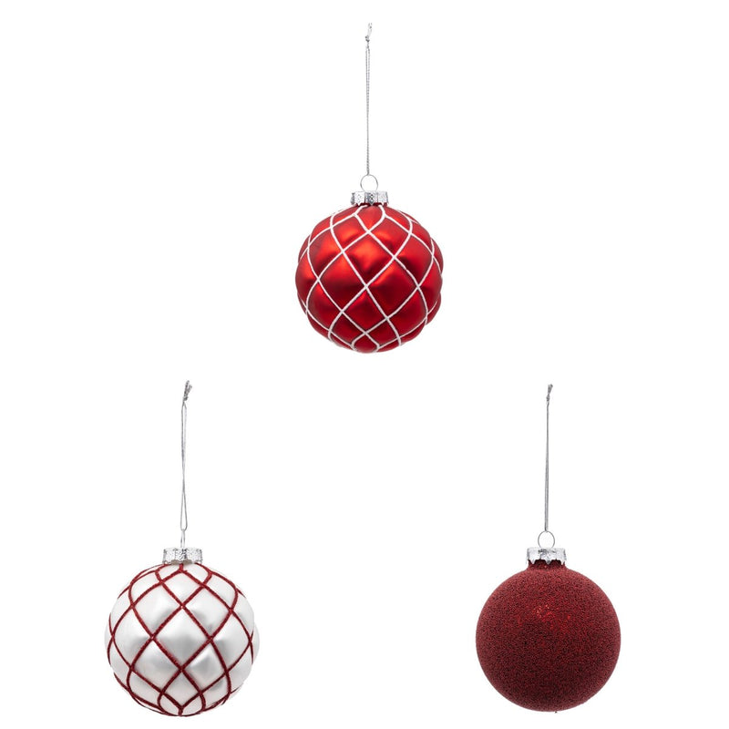 Palla di natale x3 in vetro | rohome - Rohome