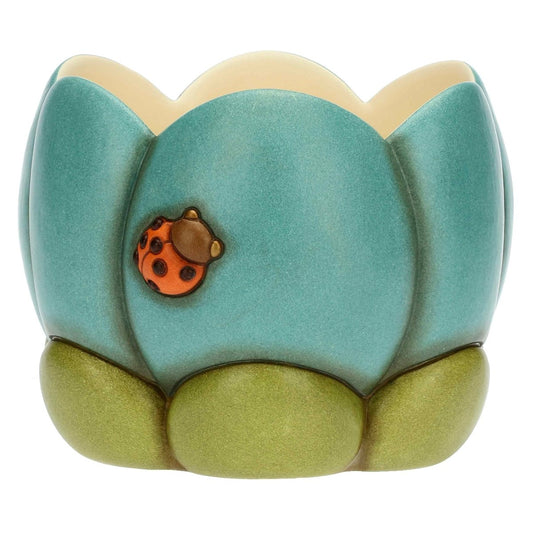 Thun - cachepot fiore azzurro e coccinella | rohome - Rohome