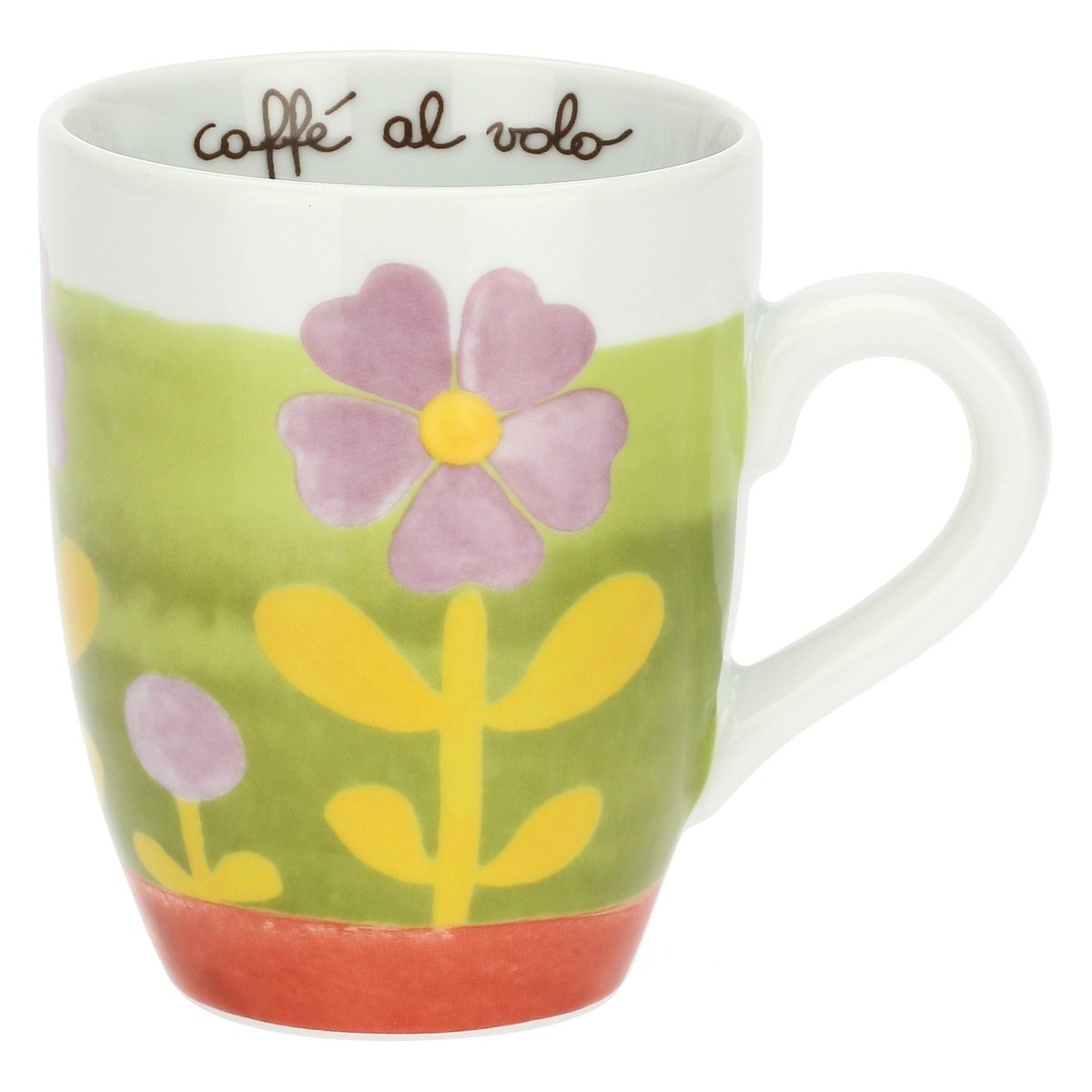 THUN Set 2 Tazzoni Mugs Linea Country Con Fiori In Porcellana