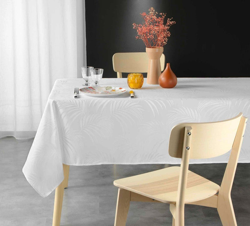 Tovaglia rettangolare 140x240 plumette bianco | rohome - Rohome