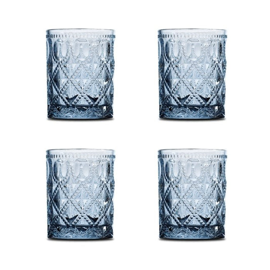 Wd - set 4 bicchieri in vetro sfumati blu dubai | rohome - Rohome